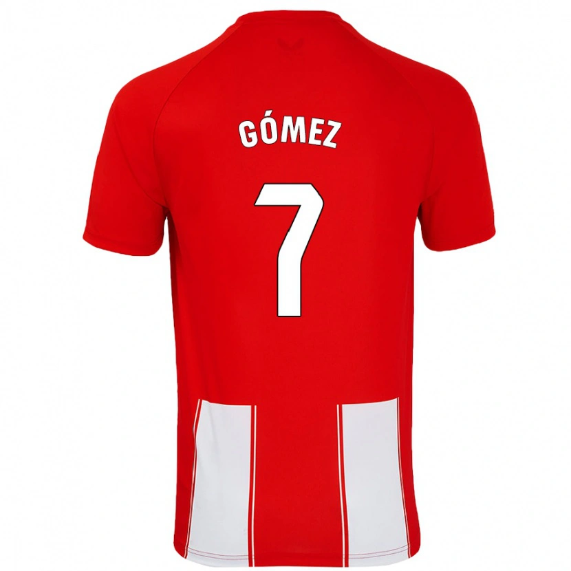 Danxen Niño Camiseta Valen Gómez #7 Rojo Blanco 1ª Equipación 2024/25 La Camisa