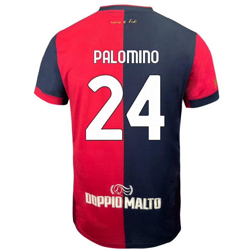 Danxen Niño Camiseta José Luis Palomino #24 Rojo Azul Más Oscuro 1ª Equipación 2024/25 La Camisa