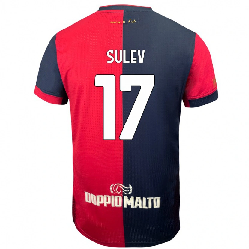 Danxen Niño Camiseta Ivan Sulev #17 Rojo Azul Más Oscuro 1ª Equipación 2024/25 La Camisa