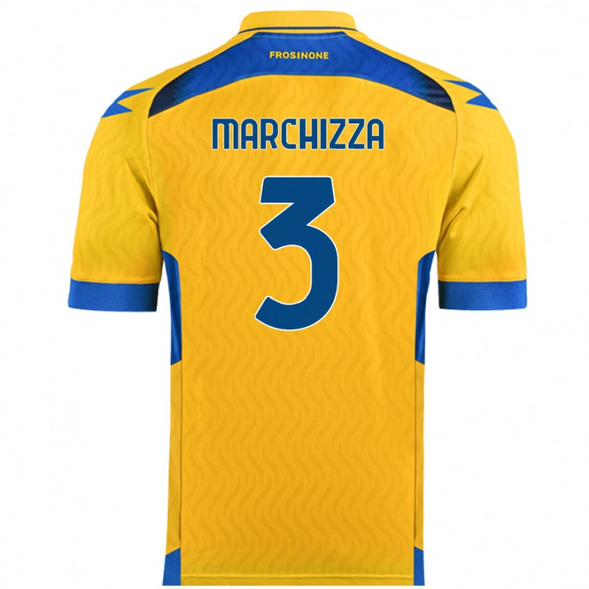 Danxen Niño Camiseta Riccardo Marchizza #3 Amarillo 1ª Equipación 2024/25 La Camisa