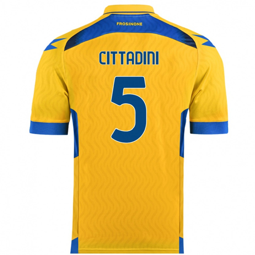 Danxen Niño Camiseta Giorgio Cittadini #5 Amarillo 1ª Equipación 2024/25 La Camisa