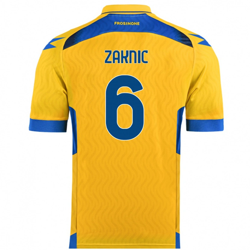 Danxen Niño Camiseta Lazar Zaknic #6 Amarillo 1ª Equipación 2024/25 La Camisa