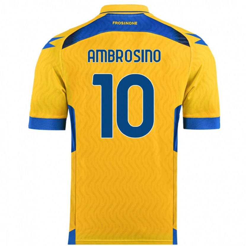 Danxen Niño Camiseta Giuseppe Ambrosino #10 Amarillo 1ª Equipación 2024/25 La Camisa