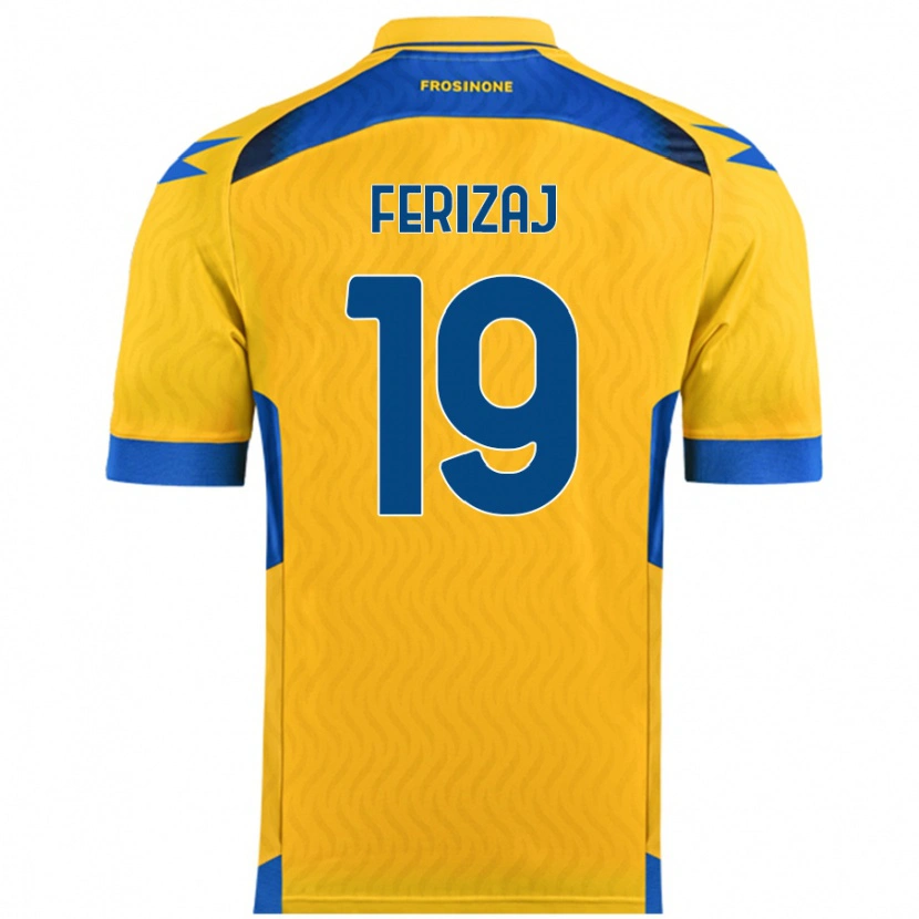 Danxen Niño Camiseta Justin Ferizaj #19 Amarillo 1ª Equipación 2024/25 La Camisa