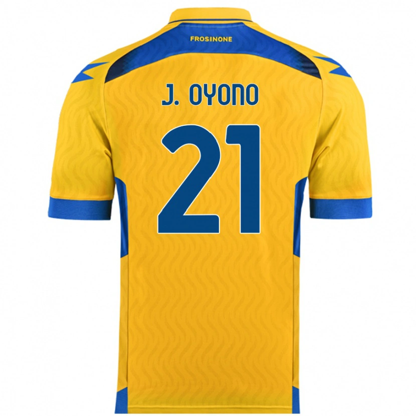 Danxen Niño Camiseta Jérémy Oyono #21 Amarillo 1ª Equipación 2024/25 La Camisa