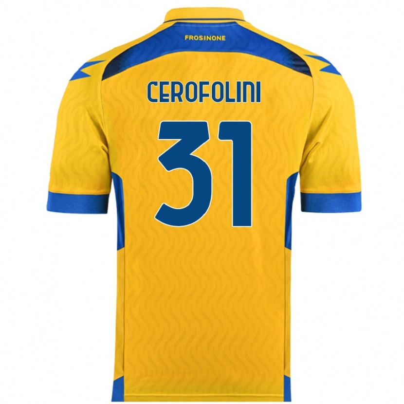 Danxen Niño Camiseta Michele Cerofolini #31 Amarillo 1ª Equipación 2024/25 La Camisa