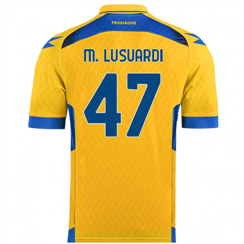 Danxen Niño Camiseta Mateus Lusuardi #47 Amarillo 1ª Equipación 2024/25 La Camisa