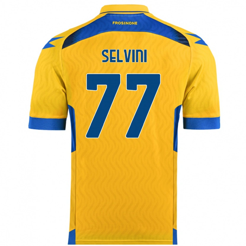 Danxen Niño Camiseta Alessandro Selvini #77 Amarillo 1ª Equipación 2024/25 La Camisa