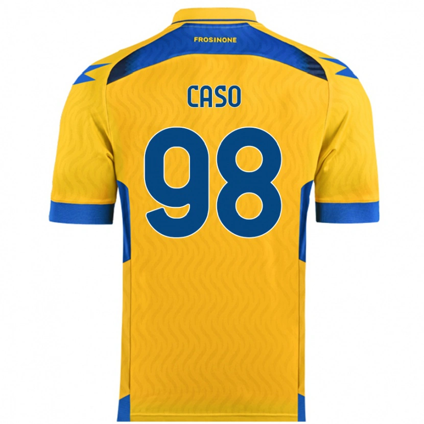 Danxen Niño Camiseta Giuseppe Caso #98 Amarillo 1ª Equipación 2024/25 La Camisa