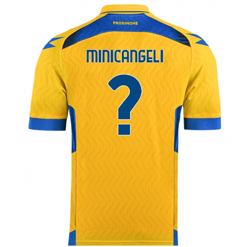 Danxen Niño Camiseta Francesco Minicangeli #0 Amarillo 1ª Equipación 2024/25 La Camisa