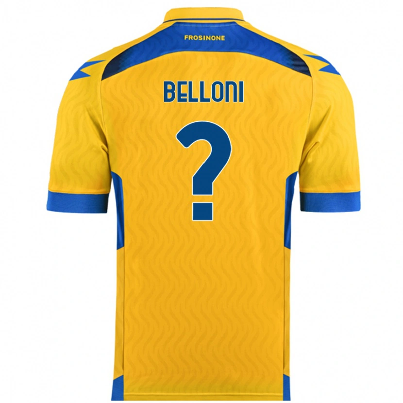 Danxen Niño Camiseta Nicholas Belloni #0 Amarillo 1ª Equipación 2024/25 La Camisa