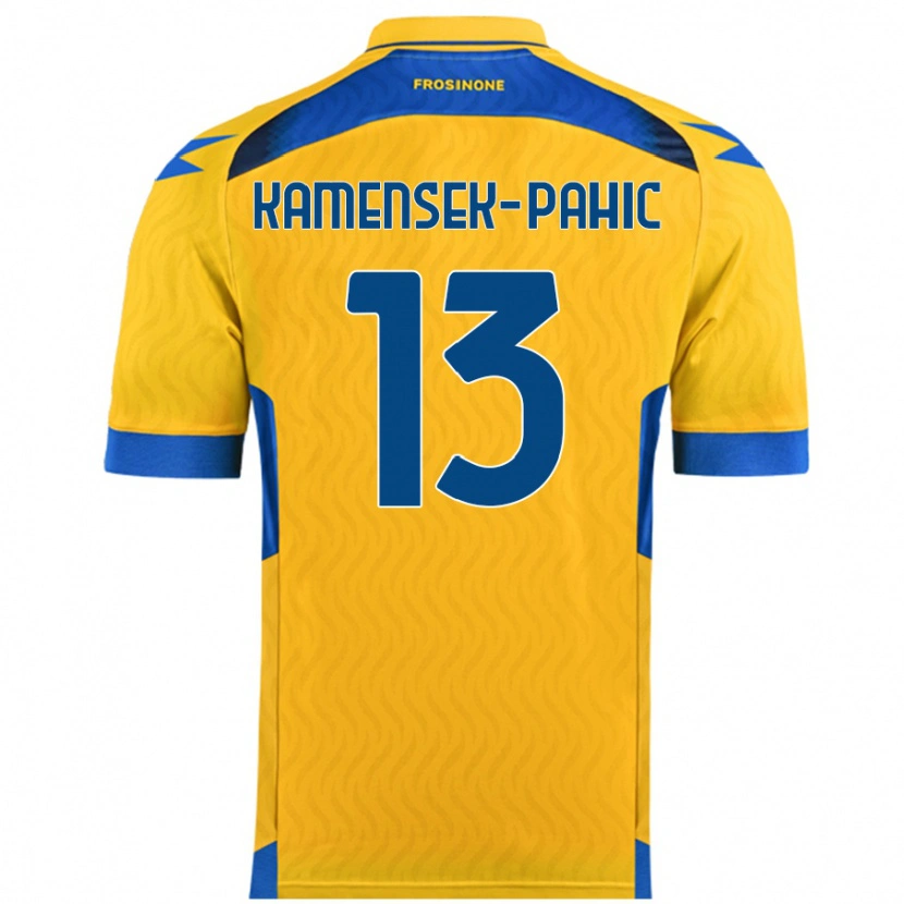 Danxen Niño Camiseta Matjaz Kamensek-Pahic #13 Amarillo 1ª Equipación 2024/25 La Camisa