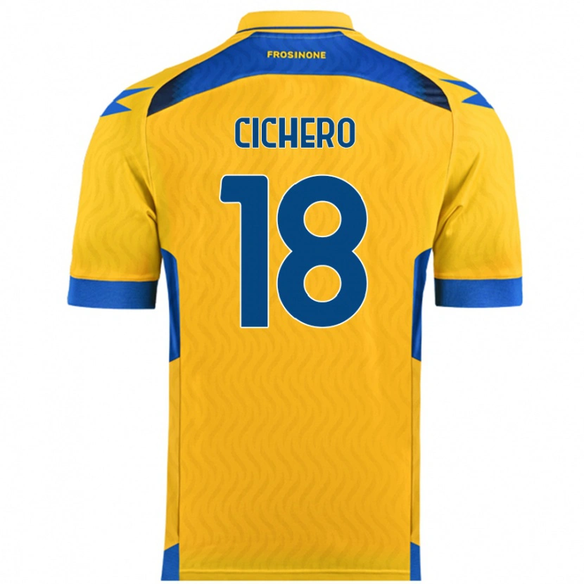 Danxen Niño Camiseta Alejandro Cichero #18 Amarillo 1ª Equipación 2024/25 La Camisa