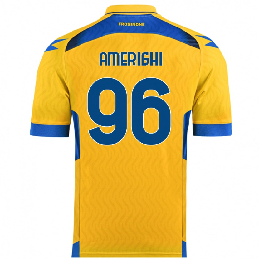 Danxen Niño Camiseta Igor Amerighi #96 Amarillo 1ª Equipación 2024/25 La Camisa