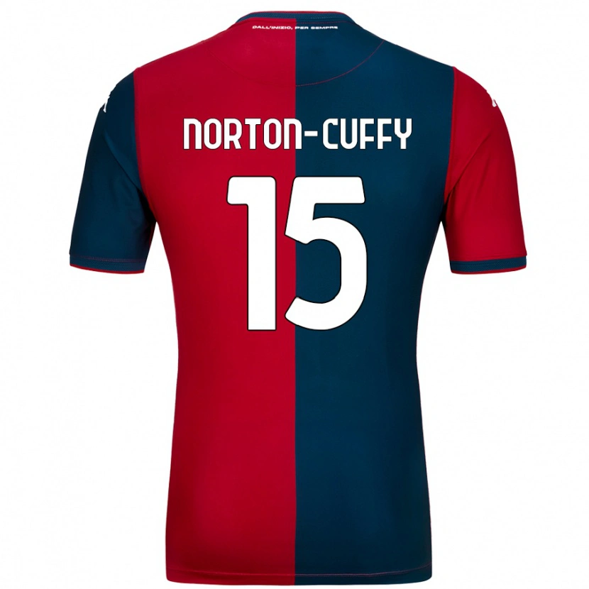 Danxen Niño Camiseta Brooke Norton-Cuffy #15 Rojo Azul Oscuro 1ª Equipación 2024/25 La Camisa