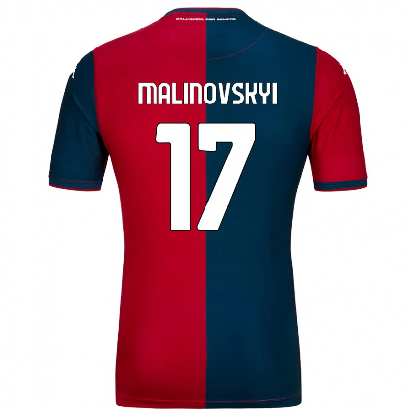 Danxen Niño Camiseta Ruslan Malinovskyi #17 Rojo Azul Oscuro 1ª Equipación 2024/25 La Camisa