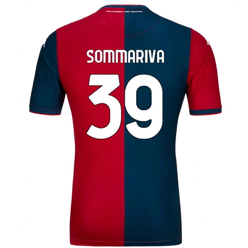 Danxen Niño Camiseta Daniele Sommariva #39 Rojo Azul Oscuro 1ª Equipación 2024/25 La Camisa