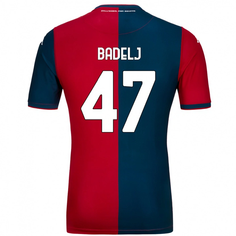 Danxen Niño Camiseta Milan Badelj #47 Rojo Azul Oscuro 1ª Equipación 2024/25 La Camisa