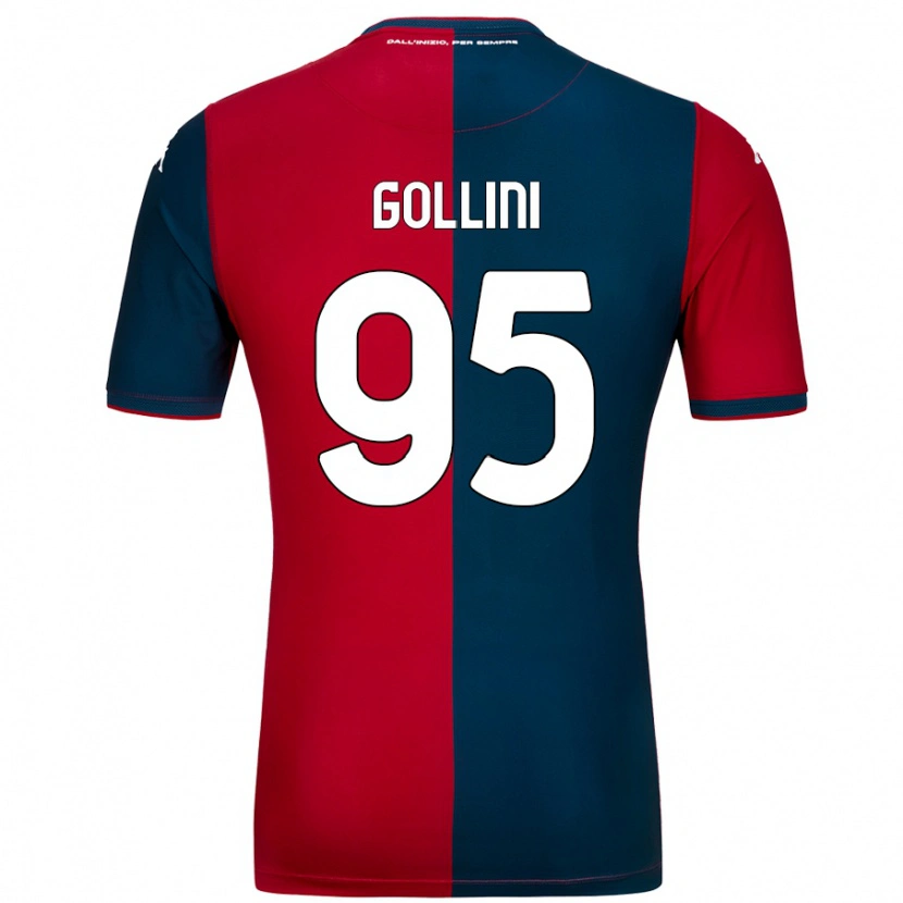 Danxen Niño Camiseta Pierluigi Gollini #95 Rojo Azul Oscuro 1ª Equipación 2024/25 La Camisa