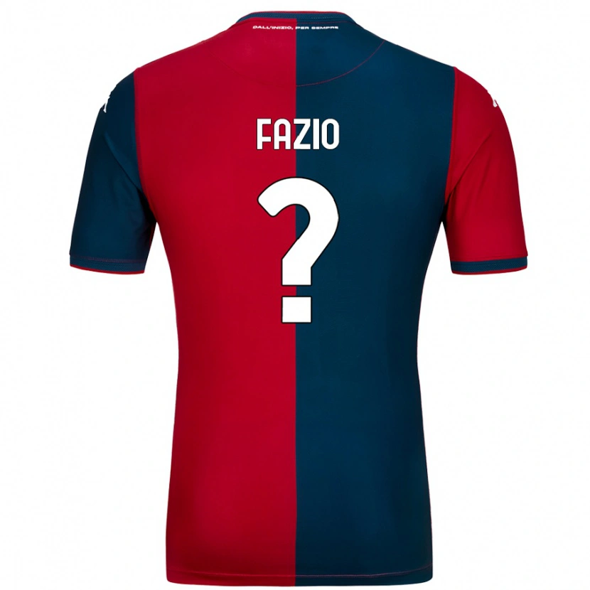 Danxen Niño Camiseta Lorenzo Fazio #0 Rojo Azul Oscuro 1ª Equipación 2024/25 La Camisa