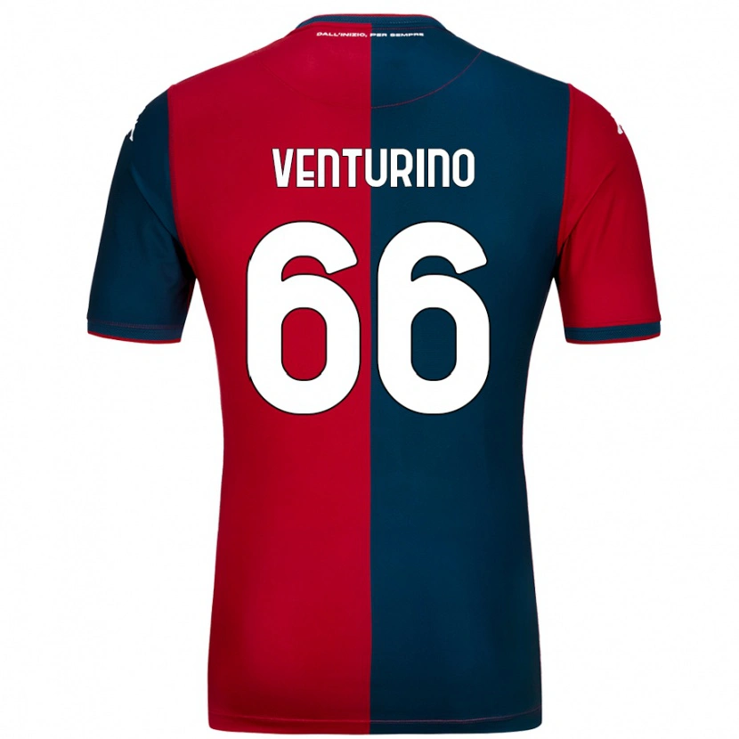 Danxen Niño Camiseta Lorenzo Venturino #66 Rojo Azul Oscuro 1ª Equipación 2024/25 La Camisa