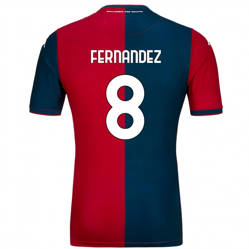 Danxen Niño Camiseta Maria Fernandez #8 Rojo Azul Oscuro 1ª Equipación 2024/25 La Camisa