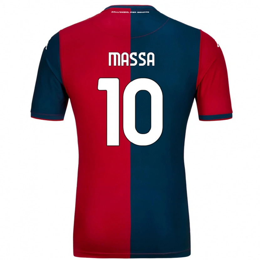 Danxen Niño Camiseta Alessandra Massa #10 Rojo Azul Oscuro 1ª Equipación 2024/25 La Camisa