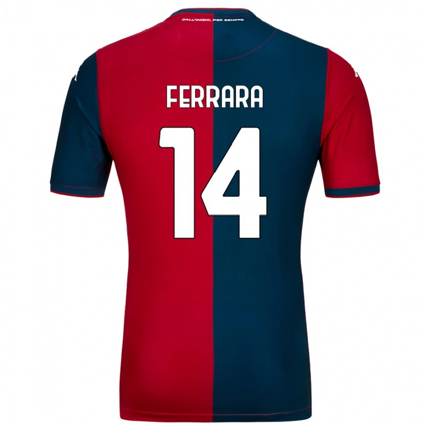 Danxen Niño Camiseta Anastasia Ferrara #14 Rojo Azul Oscuro 1ª Equipación 2024/25 La Camisa