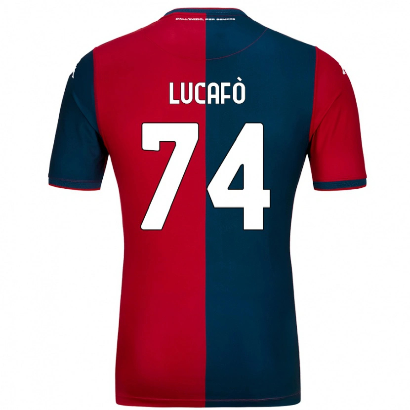 Danxen Niño Camiseta Sara Lucafò #74 Rojo Azul Oscuro 1ª Equipación 2024/25 La Camisa