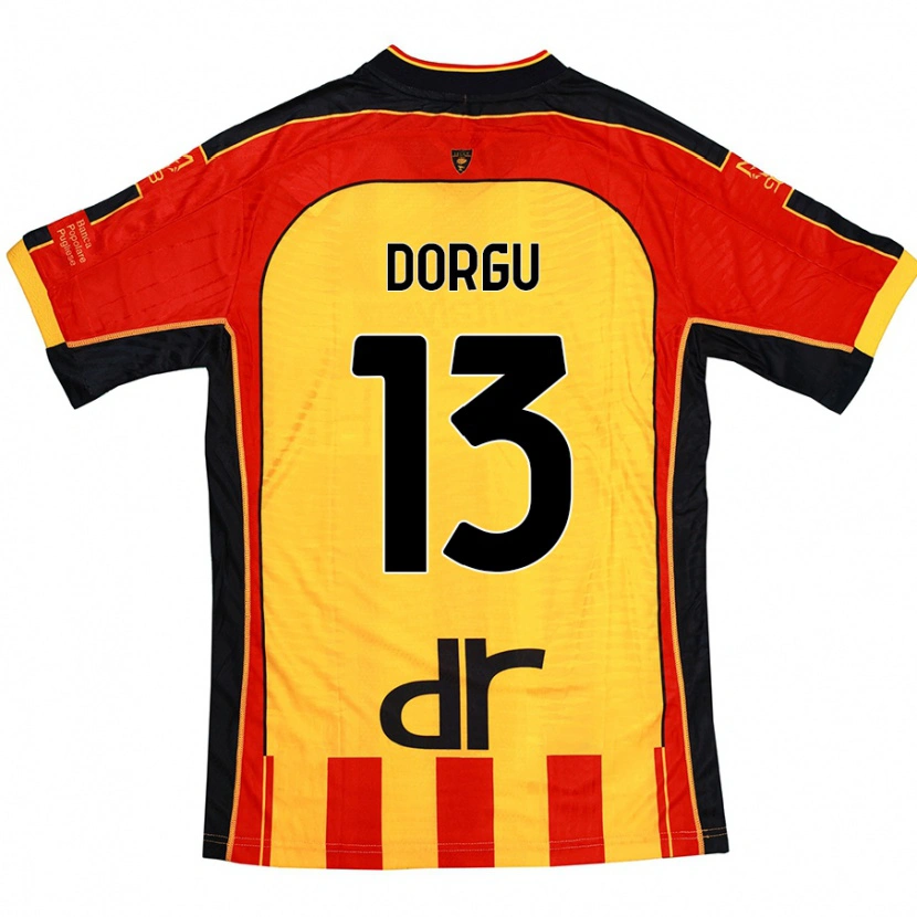 Danxen Niño Camiseta Patrick Dorgu #13 Amarillo Rojo 1ª Equipación 2024/25 La Camisa