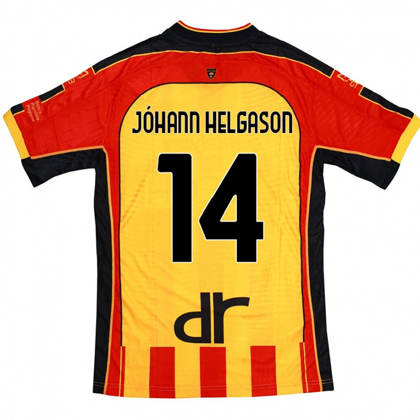 Danxen Niño Camiseta Thórir Jóhann Helgason #14 Amarillo Rojo 1ª Equipación 2024/25 La Camisa