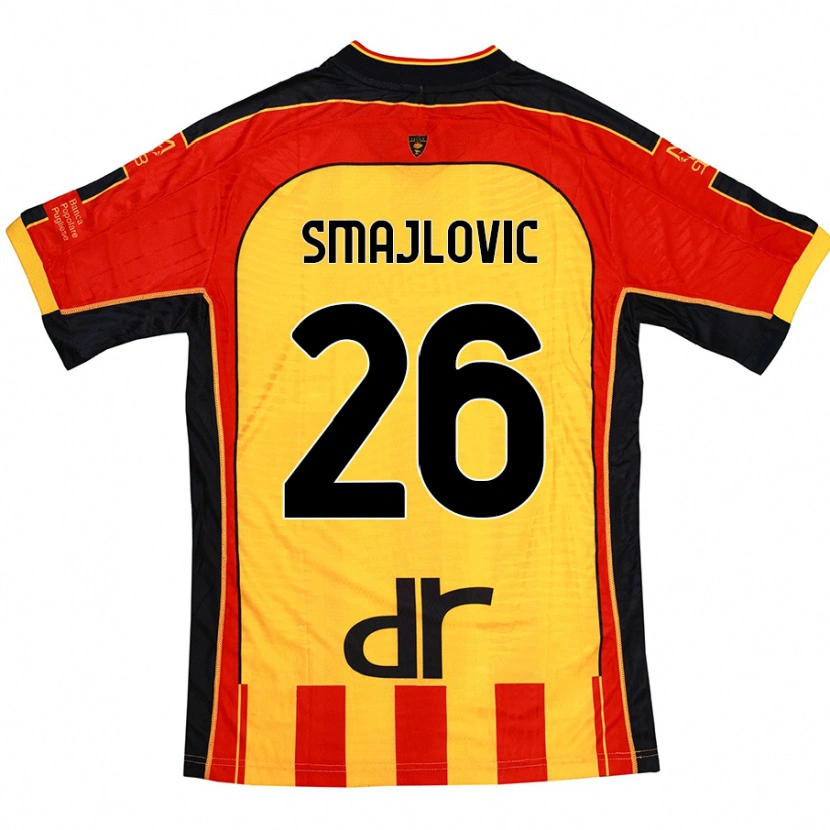 Danxen Niño Camiseta Zinedin Smajlovic #26 Amarillo Rojo 1ª Equipación 2024/25 La Camisa