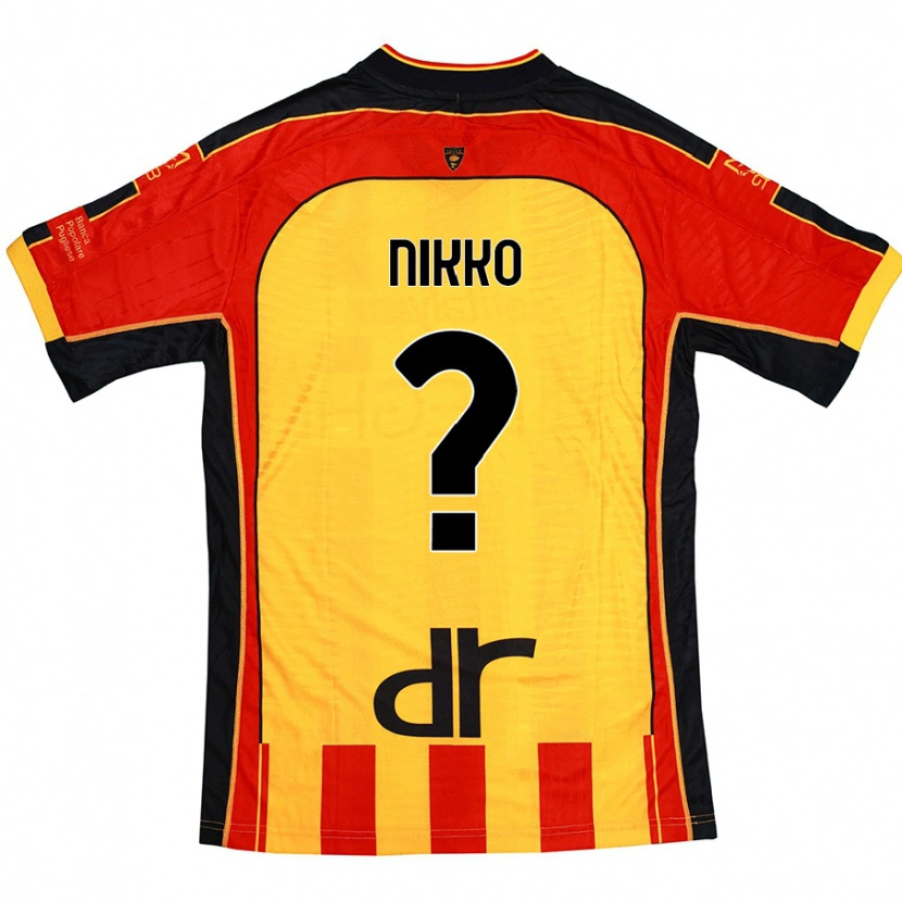 Danxen Niño Camiseta Jimi Nikko #0 Amarillo Rojo 1ª Equipación 2024/25 La Camisa