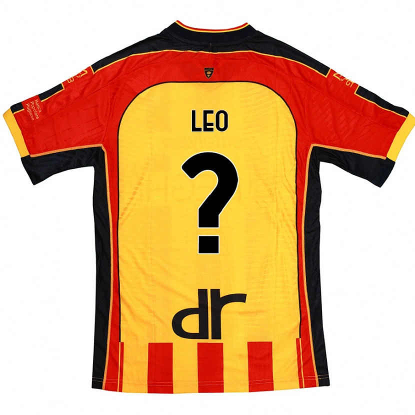 Danxen Niño Camiseta Giulio Leo #0 Amarillo Rojo 1ª Equipación 2024/25 La Camisa