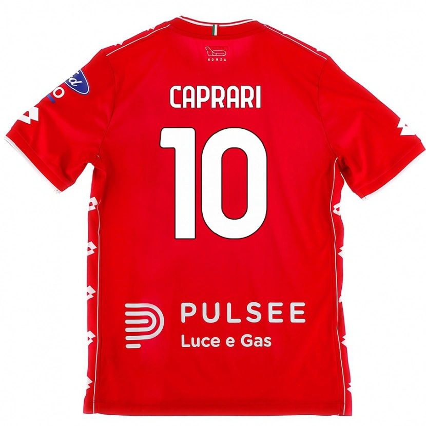 Danxen Niño Camiseta Gianluca Caprari #10 Rojo Blanco 1ª Equipación 2024/25 La Camisa