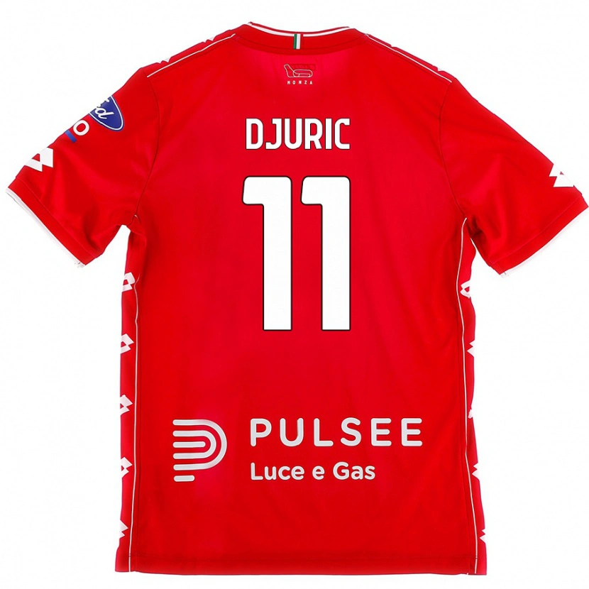 Danxen Niño Camiseta Milan Djuric #11 Rojo Blanco 1ª Equipación 2024/25 La Camisa