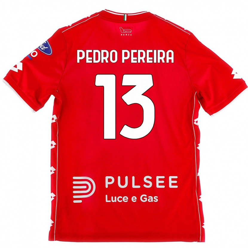 Danxen Niño Camiseta Pedro Pereira #13 Rojo Blanco 1ª Equipación 2024/25 La Camisa