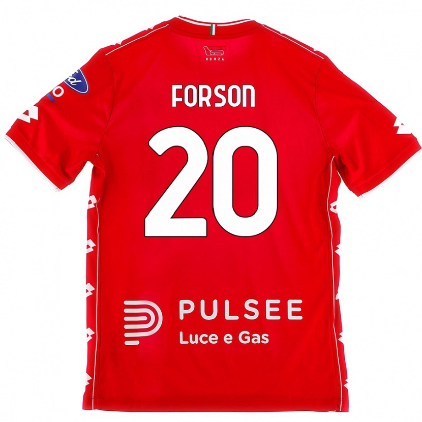 Danxen Niño Camiseta Omari Forson #20 Rojo Blanco 1ª Equipación 2024/25 La Camisa