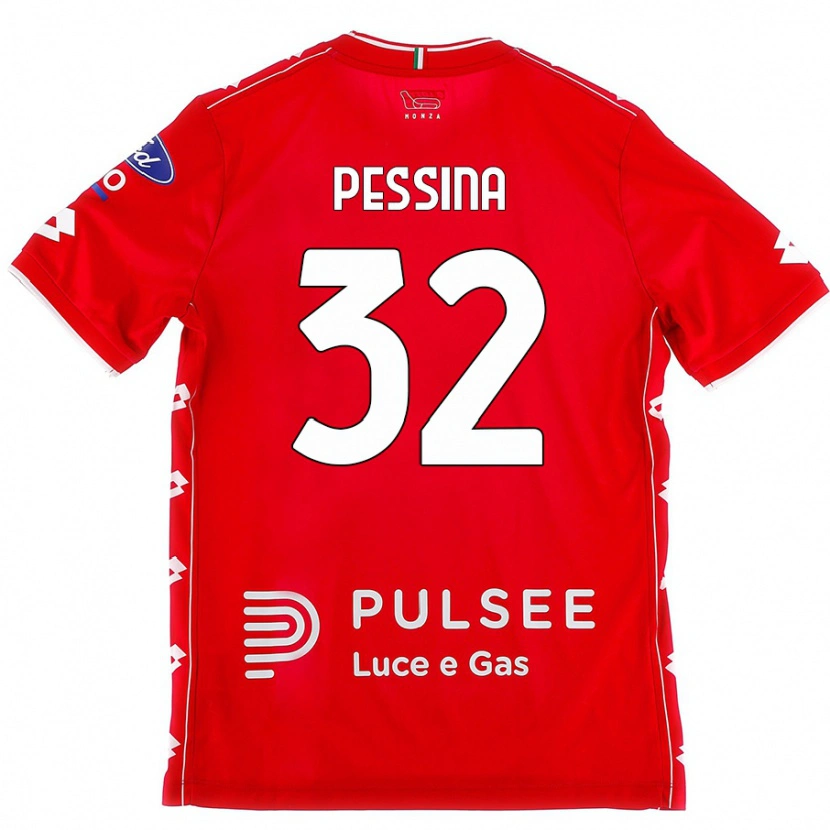 Danxen Niño Camiseta Matteo Pessina #32 Rojo Blanco 1ª Equipación 2024/25 La Camisa