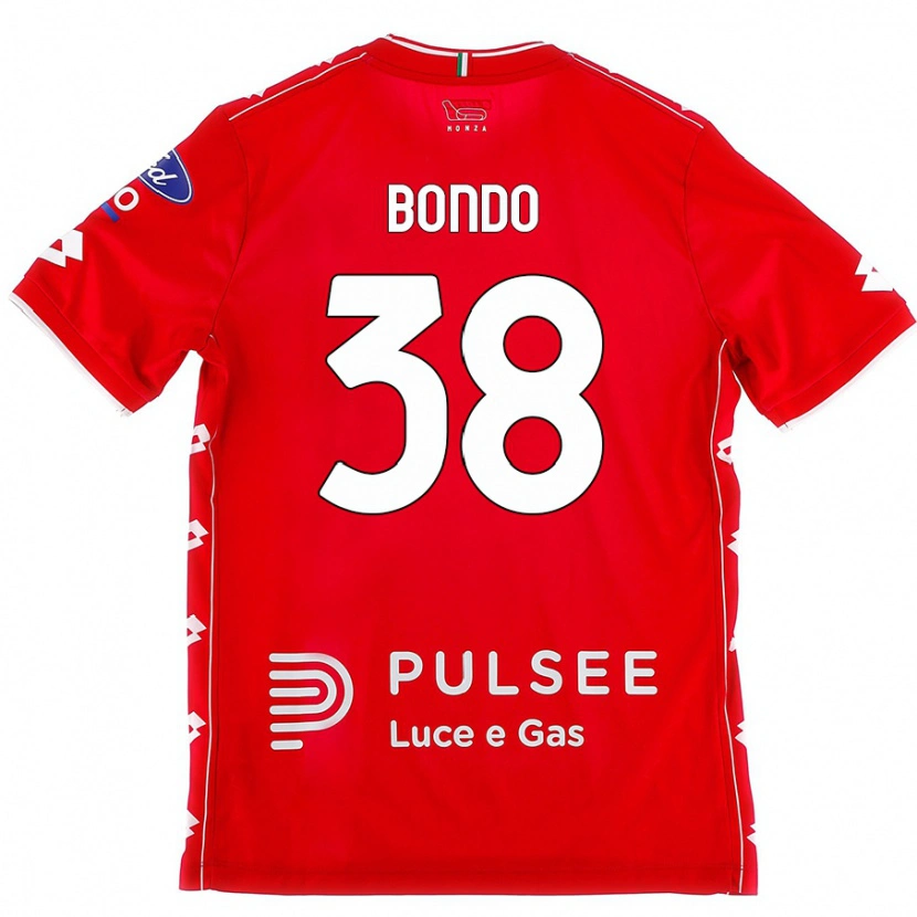 Danxen Niño Camiseta Warren Bondo #38 Rojo Blanco 1ª Equipación 2024/25 La Camisa