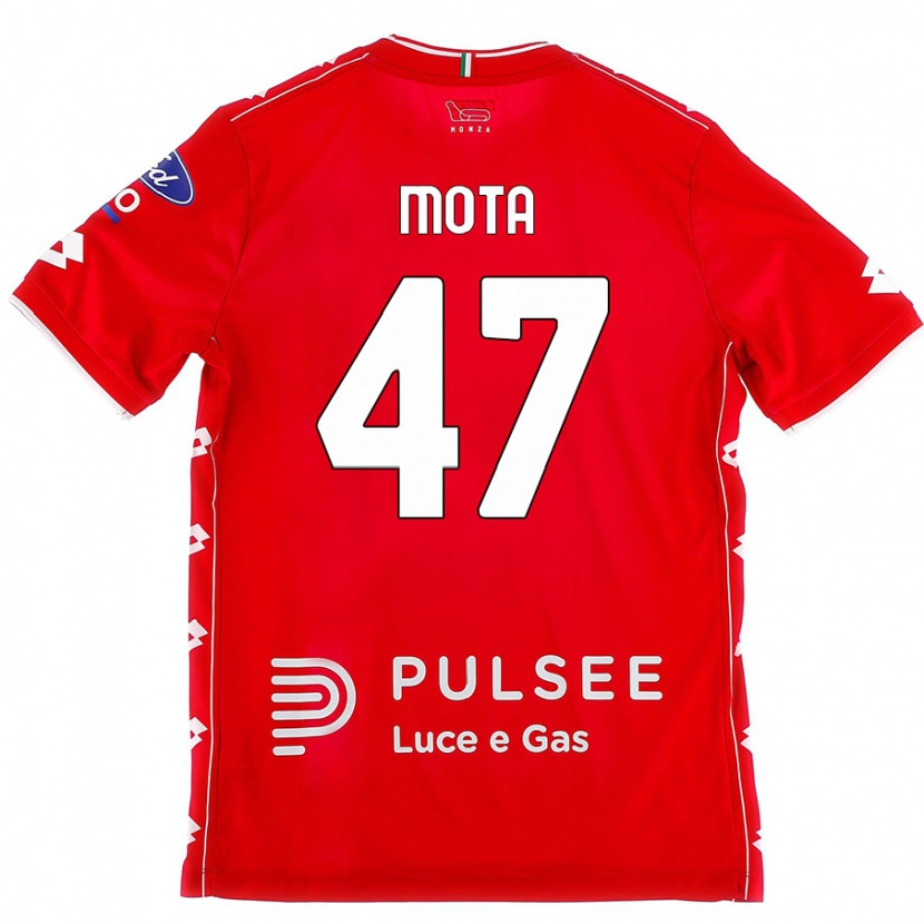 Danxen Niño Camiseta Dany Mota #47 Rojo Blanco 1ª Equipación 2024/25 La Camisa