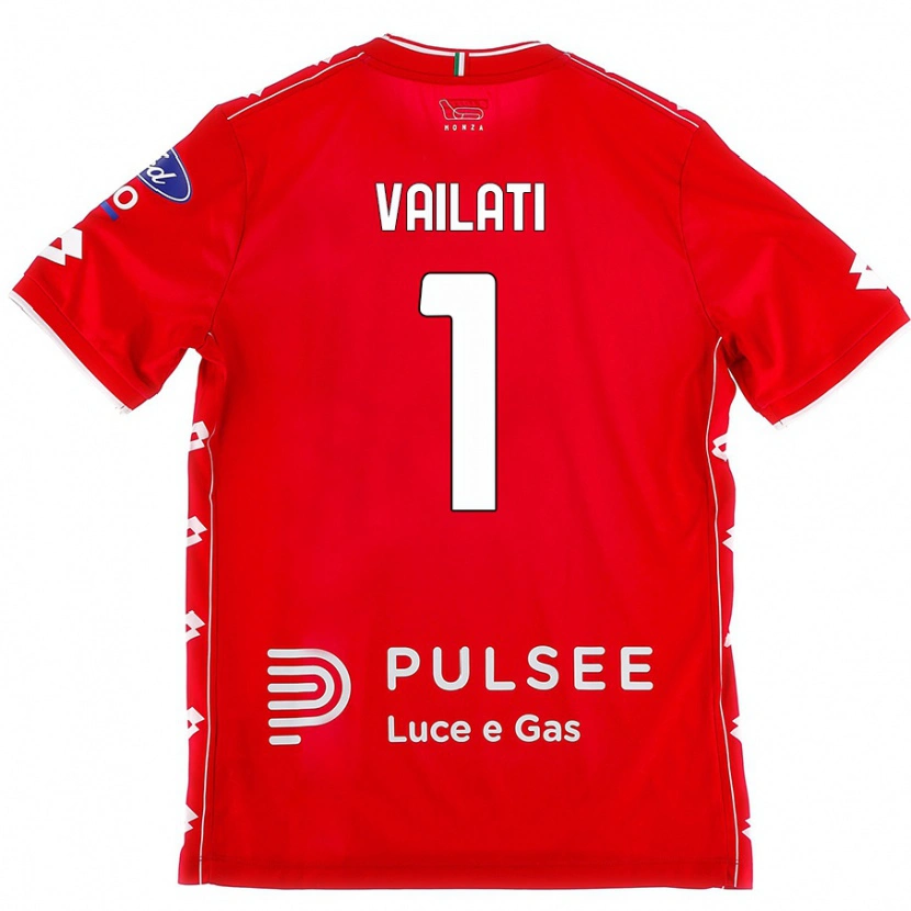 Danxen Niño Camiseta Andrea Vailati #1 Rojo Blanco 1ª Equipación 2024/25 La Camisa