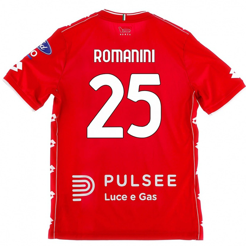 Danxen Niño Camiseta Andrea Romanini #25 Rojo Blanco 1ª Equipación 2024/25 La Camisa