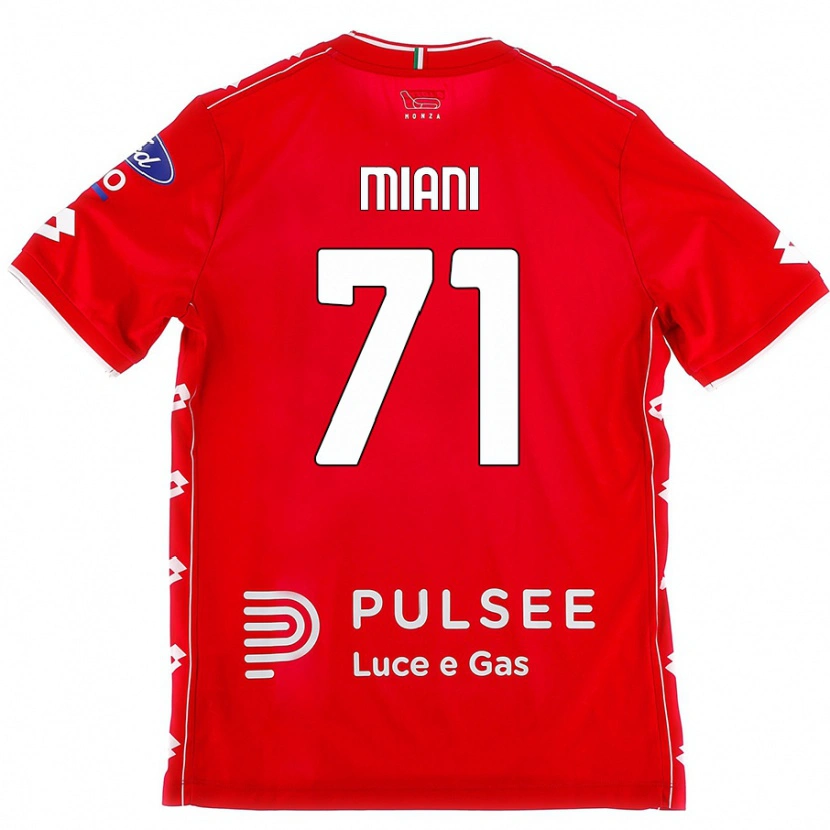 Danxen Niño Camiseta Arthur Miani #71 Rojo Blanco 1ª Equipación 2024/25 La Camisa