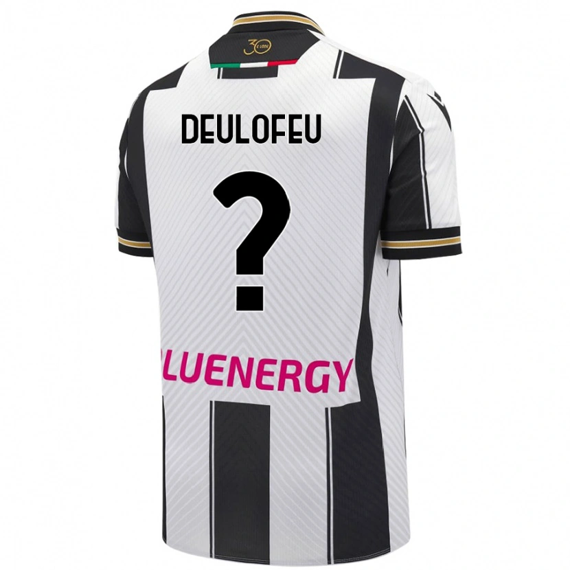 Danxen Niño Camiseta Gerard Deulofeu #0 Blanco Negro 1ª Equipación 2024/25 La Camisa