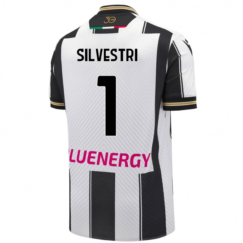 Danxen Niño Camiseta Marco Silvestri #1 Blanco Negro 1ª Equipación 2024/25 La Camisa