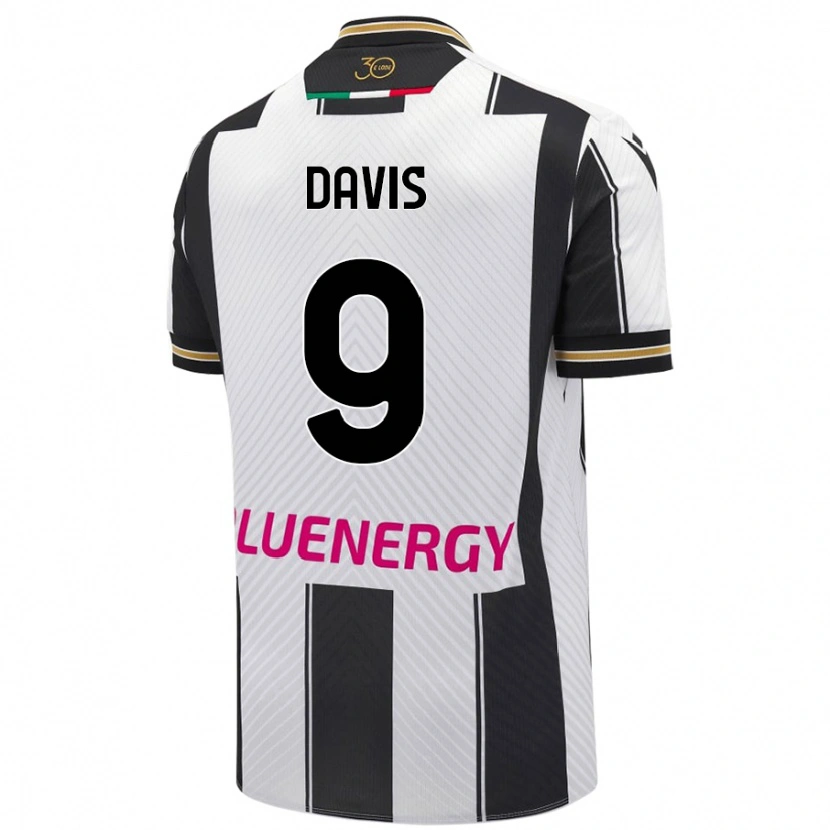 Danxen Niño Camiseta Keinan Davis #9 Blanco Negro 1ª Equipación 2024/25 La Camisa