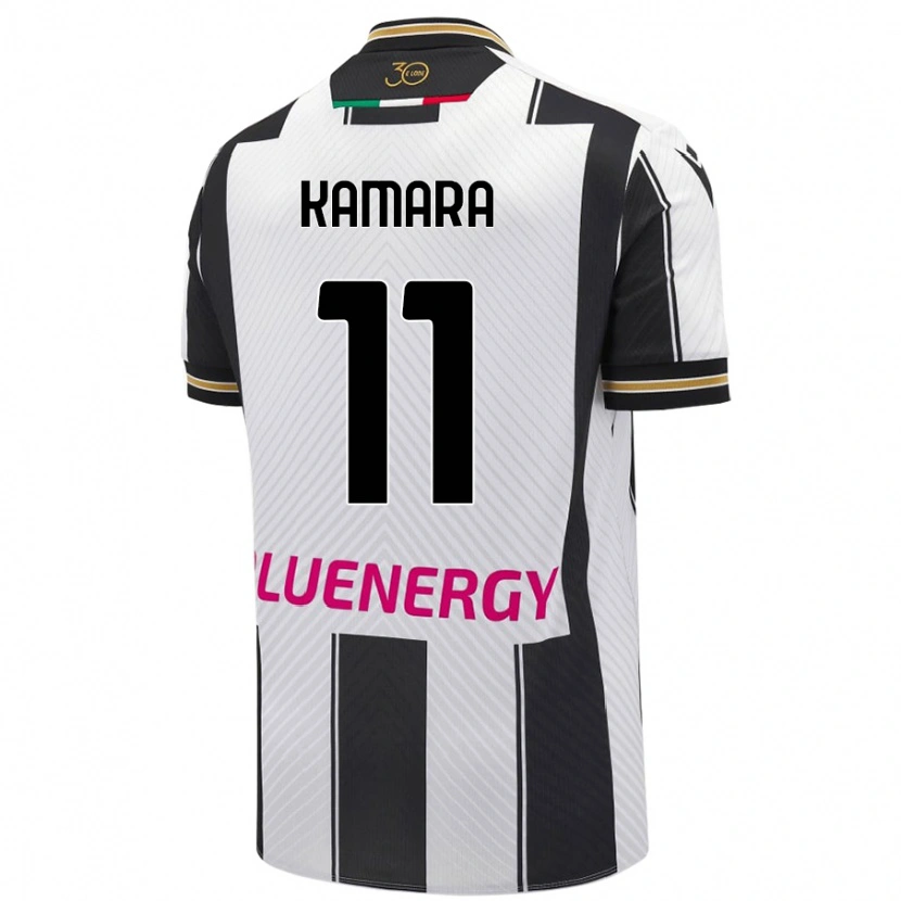 Danxen Niño Camiseta Hassane Kamara #11 Blanco Negro 1ª Equipación 2024/25 La Camisa