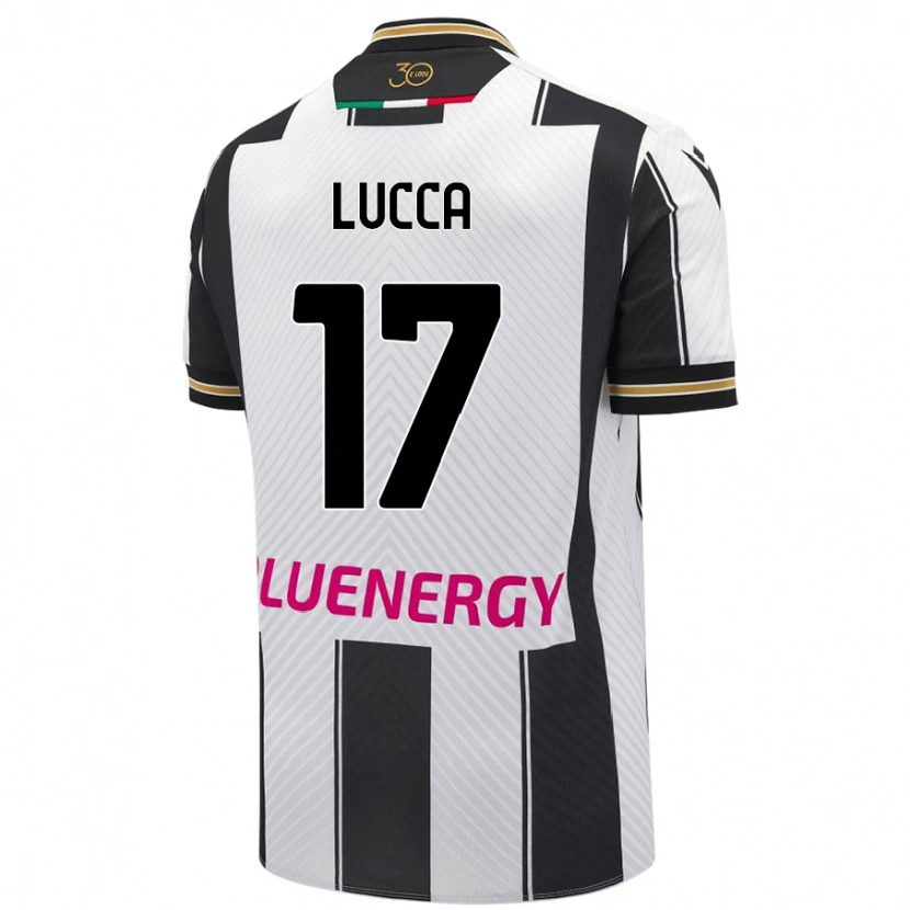 Danxen Niño Camiseta Lorenzo Lucca #17 Blanco Negro 1ª Equipación 2024/25 La Camisa