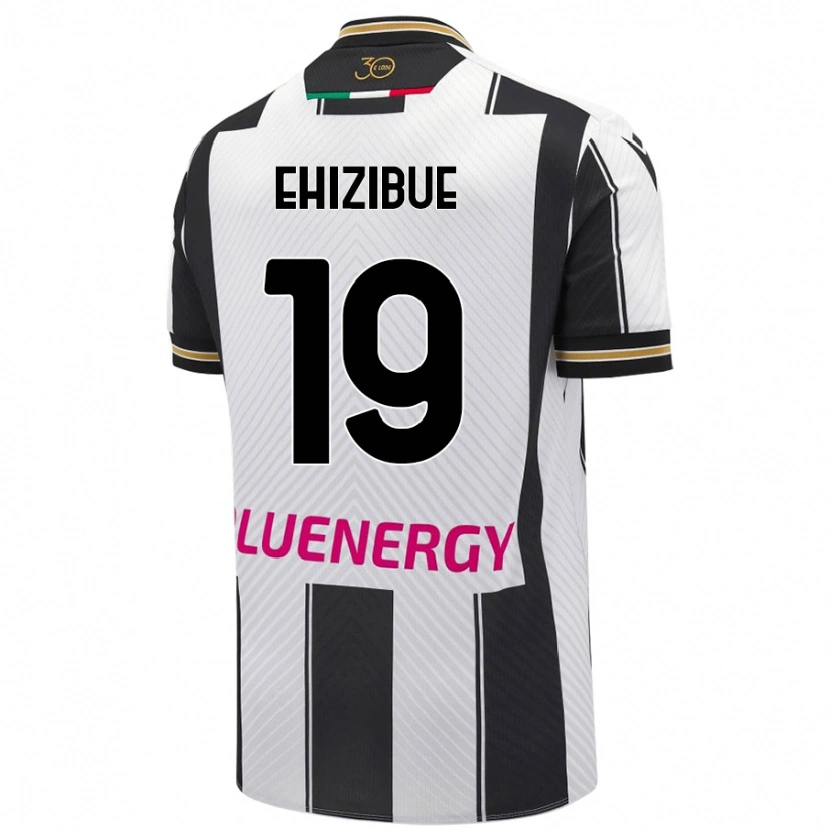 Danxen Niño Camiseta Kingsley Ehizibue #19 Blanco Negro 1ª Equipación 2024/25 La Camisa